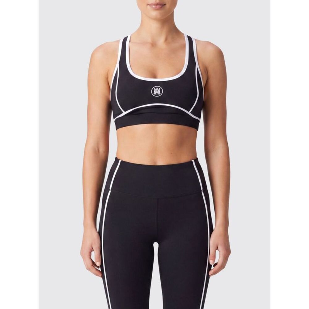 Amiri Women Amiri Cropped Sports Top In Technical Fabric With Criss-Cross Straps
